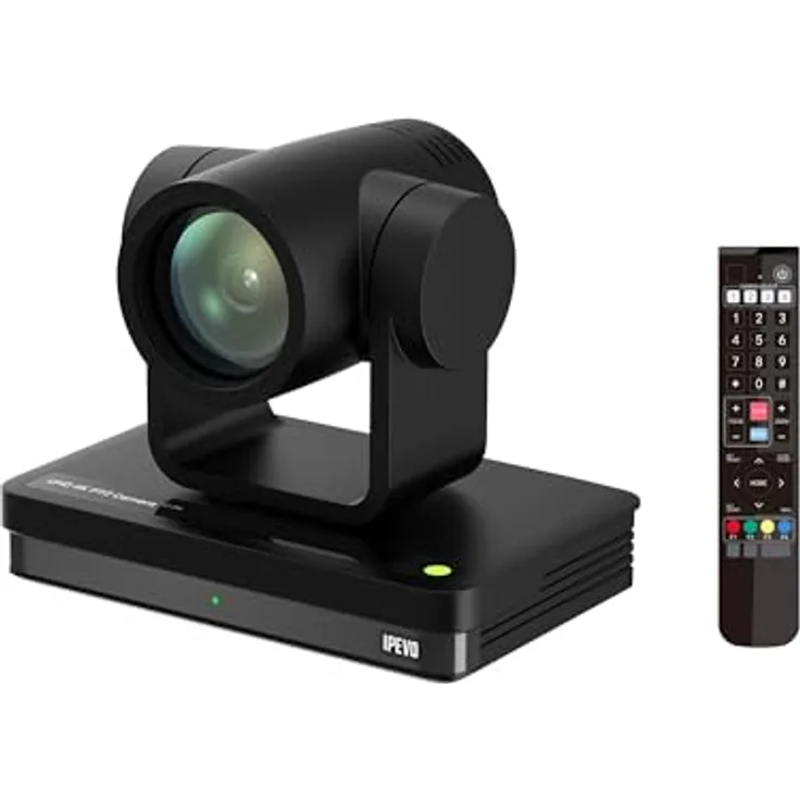 Ipevo VC-Z4K UHD 4K PTZ Kamera Schwarz, automatisches KI-Tracking & 12-fach optischer Zoom