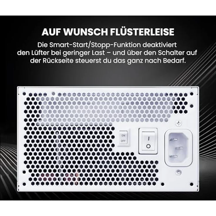 Lian Li SX0850P Netzteil – 850 W Weiß | 80 Plus Platinum, Vollmodular, ATX 3.1 & PCIe 5.1, leise Nutzung bis 40 % Last – Bild 5