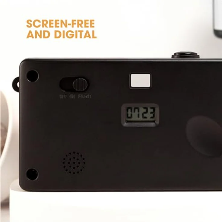 Camp Snap CS-V105, Retro Digitalkamera im Vintage-Look, 8MP mit USB-C und SD-Slot, braun – Bild 9