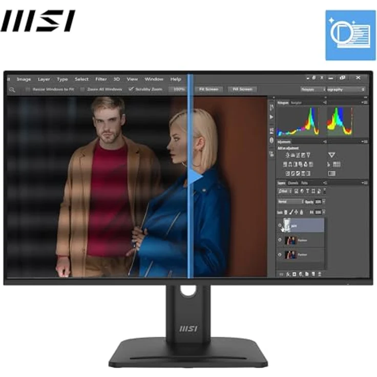 MSI Pro MP275PGN E14, 27 Zoll FHD Monitor mit 144 Hz, 1 ms Reaktionszeit, HDR Ready und integrierten Lautsprechern – Bild 1