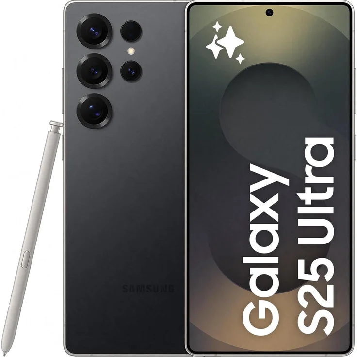 Samsung Galaxy S25 Ultra AI Smartphone, Android-Handy ohne Vertrag, 12 GB RAM, 256 GB Speicher, Titanium Black – Bild 1