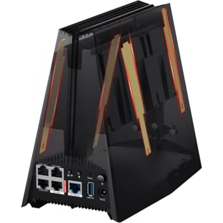 TP-Link Archer GE550 Wi-Fi 7 Gaming Router Tri-Band BE9300, 9220 Mbit/s, 2 × 5 Gbps-Port + 3 × 2,5 Gbps-Port, MLO, dedizierter Gaming-Anschluss, dediziertes Spiele-Panel, RGB-Beleuchtung – Bild 3