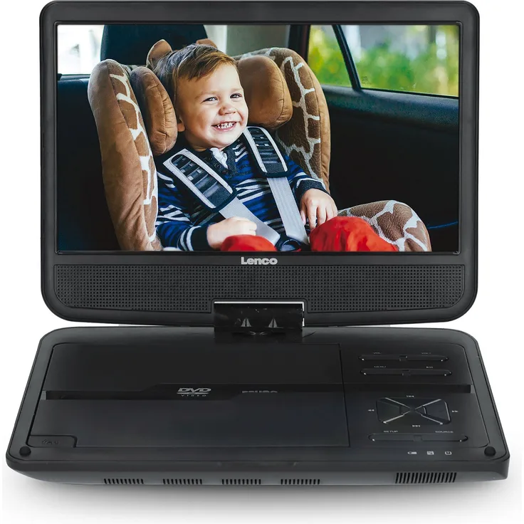 Lenco DVP-1046 Tragbares 10 DVD-Player Set mit Doppellaufwerk Portabler DVD-Player (HD) in Schwarz