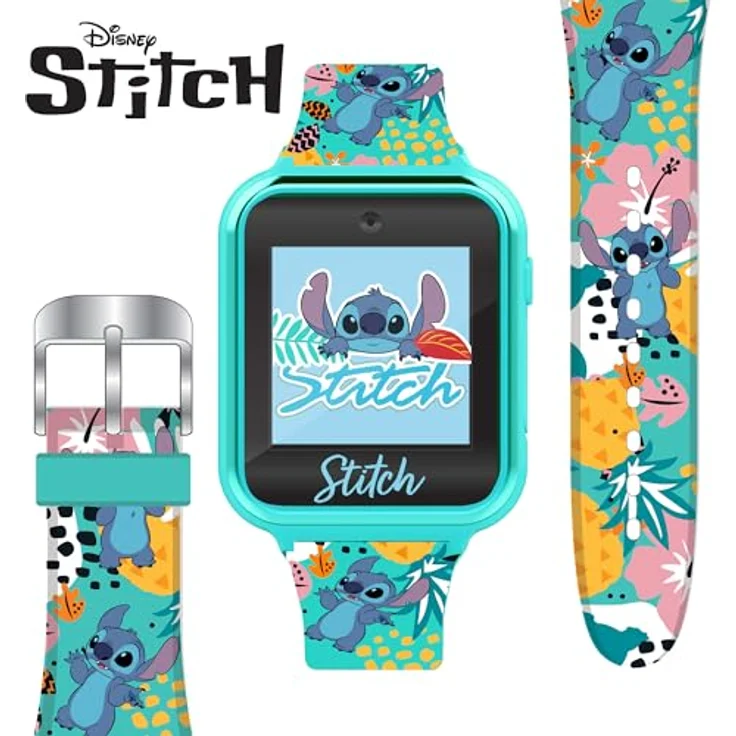Accutime Disney Accutime Lilo and Stitch Interactive Kids smartwatch in Aqua Color with Selfie Camera, 6 Game, Sportuhr + Smartwatch – Bild 5