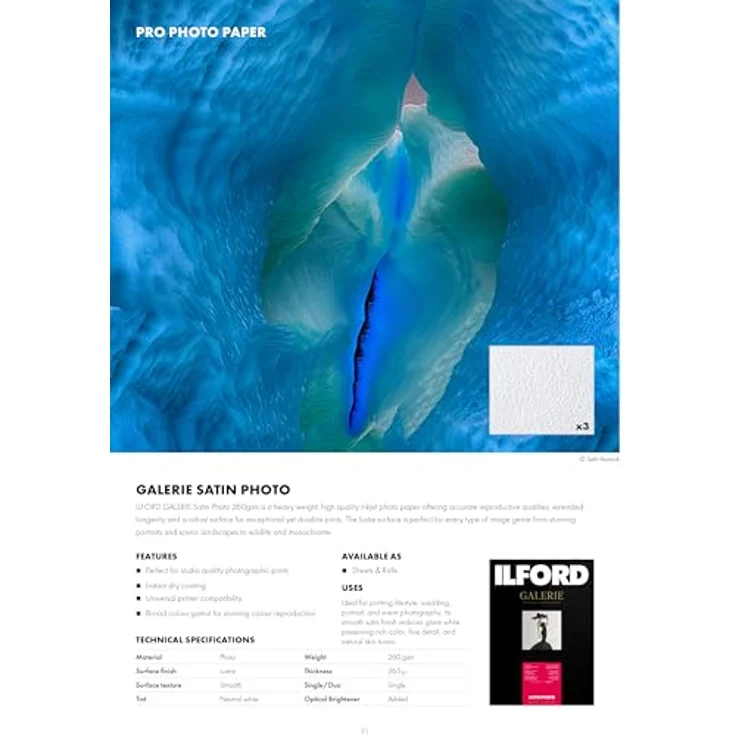 Ilford Druckerpapier GALERIE Prestige Lustre 100 Blatt 10x15 (10,2 x 15,2 cm) (2004021) – Bild 5