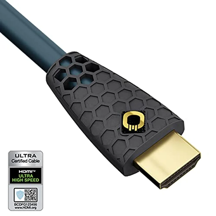 OEHLBACH Flex Evolution HDMI Kabel - Patent - Knickschutz Gewebemantel - 8K Ultra High-Speed HDMI-Kabel - 8K FUHD 60Hz 4320p - 4K 120Hz 2160p - 48Gbit-s (21:9 Cinema, 3D, Dolby Vision, Dynamic HDR 10+, VRR, eARC, UHD2) 3 m – Bild 3
