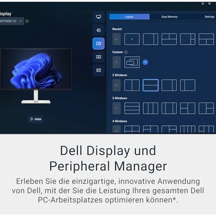 Dell 27 Plus Monitor S2725QS 27 Zoll 4K UHD (3840x2160), 120Hz, IPS, 4ms, AMD FreeSync Premium, 99% sRGB, Lautsprecher, 2 HDMI, DP, Höhenverstellbar, 3 Jahre Garantie - Aschweiß – Bild 13