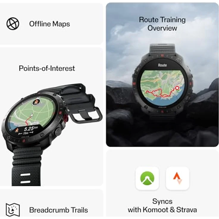 Polar Grit X2 Pro (48.60 mm, Edelstahl, S, L), Sportuhr + Smartwatch – Bild 3