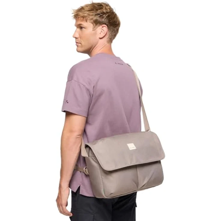Vaude Coreway Messenger, Laptop-Tasche mit 36 cm Fach, grau, 100% Polyester – Bild 3