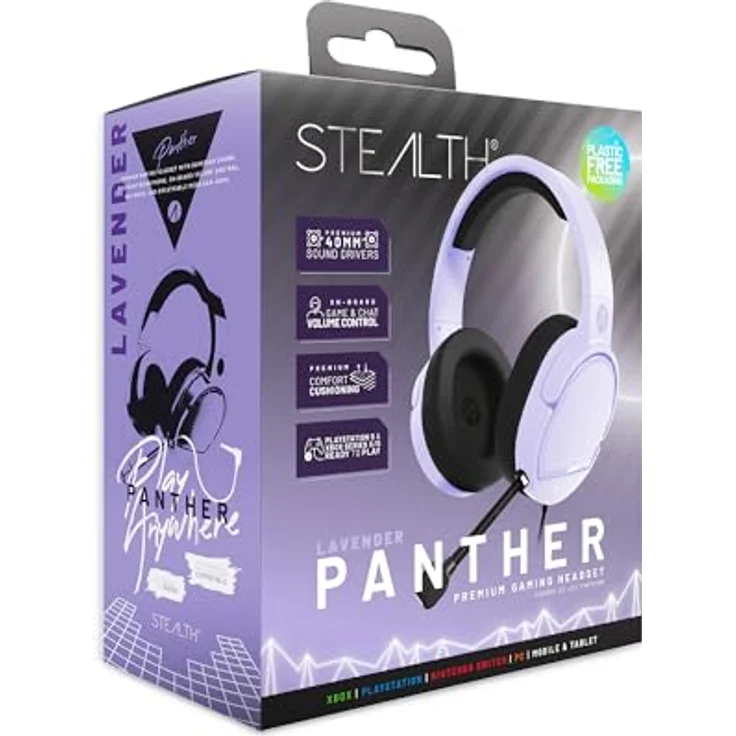 Panther Gaming Headset Lavender (PS4/PS5/XBOX/NSW) – Bild 2