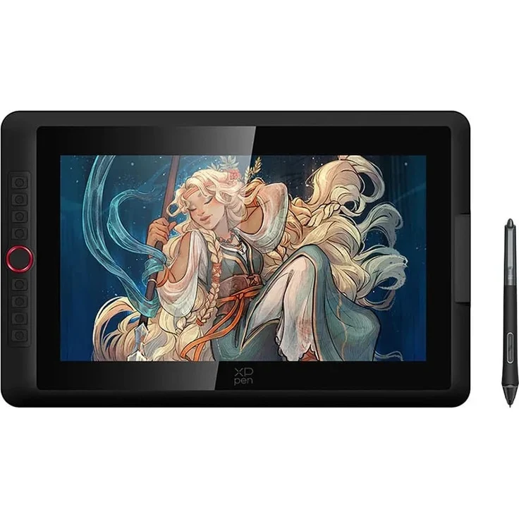 XP-Pen Artist 15.6 Pro V2, Grafiktablett mit 15,4 Zoll Full HD Display, 5080 lpi, X3 Pro Smart Chip Stift, schwarz