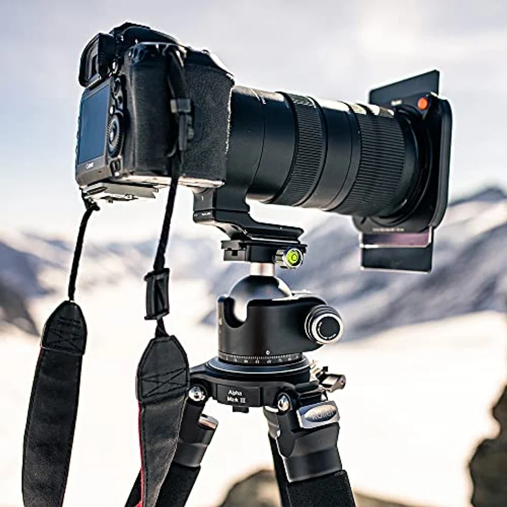 Rollei Rock Solid Alpha Mark III inkl. Rollei Stativkopf T7S MK III, sehr Robustes, professionelles Dreibeinstativ mit 360° Kugelkopf und 30KG Traglast., schwarz – Bild 2