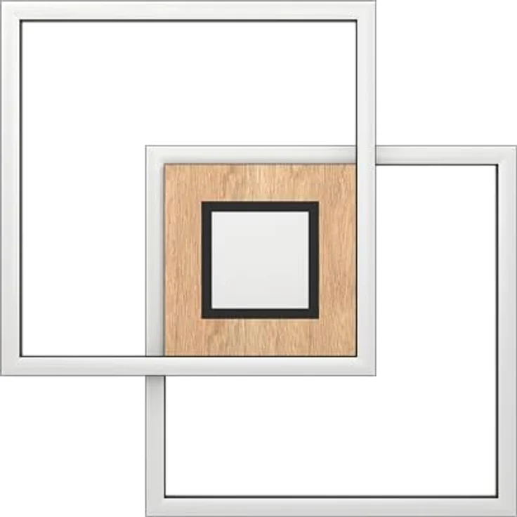 EGLO LED Deckenleuchte Marinello, 3 flammige Deckenlampe mit Fernbedienung, Lichtfarbe warmweiß – kaltweiß, dimmbar, Metall, Holz, Kunststoff in Schwarz, Braun, Weiß, FSC zertifiziert – Bild 4