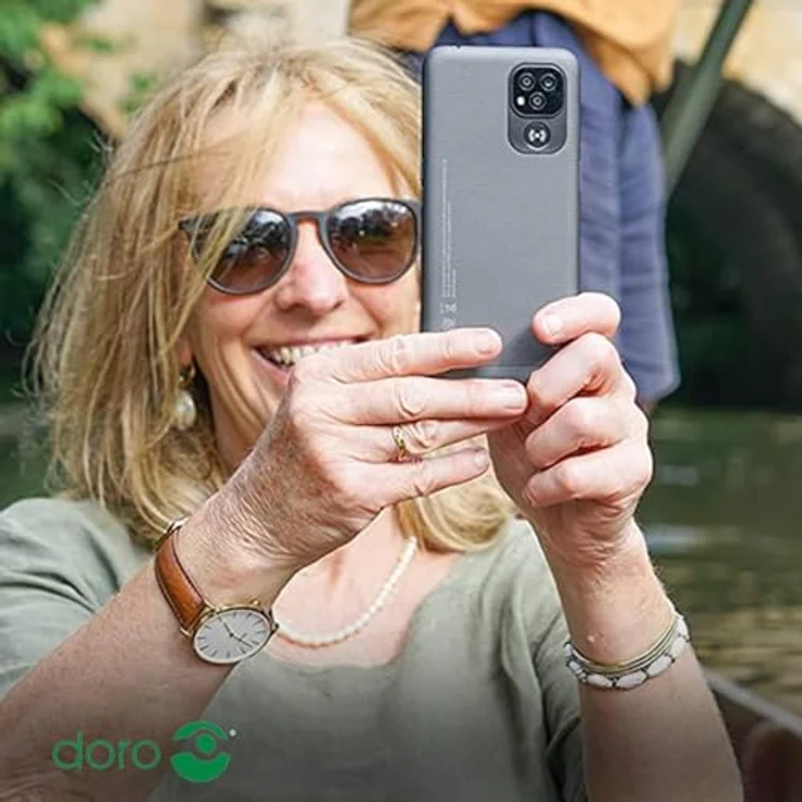 Doro Doro 8100 4G Smartphone, Entsperrt, für Senioren, Wasserdicht, mit Dreifachkamera, 6,1 Zoll Display, GPS und Gesichtserkennung Europäische Version (Schwarz) – Bild 5