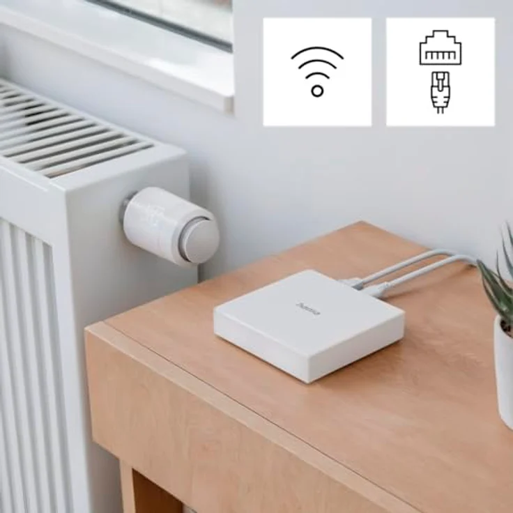 Hama Smart Home Hub (Matter, Zigbee, Thread, App-/Sprachsteuerung, weiß) – Bild 3