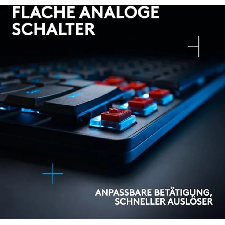 Logitech G G515 Rapid TKL, Flache kabelgebundene Gaming-Tastatur mit analogen flachen Schaltern, Rapid Trigger und USB-A-Anschluss, DEU QWERTZ - Schwarz – Bild 2