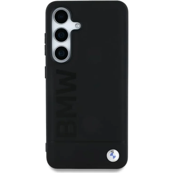 BMW Handyhülle Galaxy S25, Echtleder schwarz mit Metall-Logo, 6,2 Zoll, Stoßfest, passgenau – Bild 3