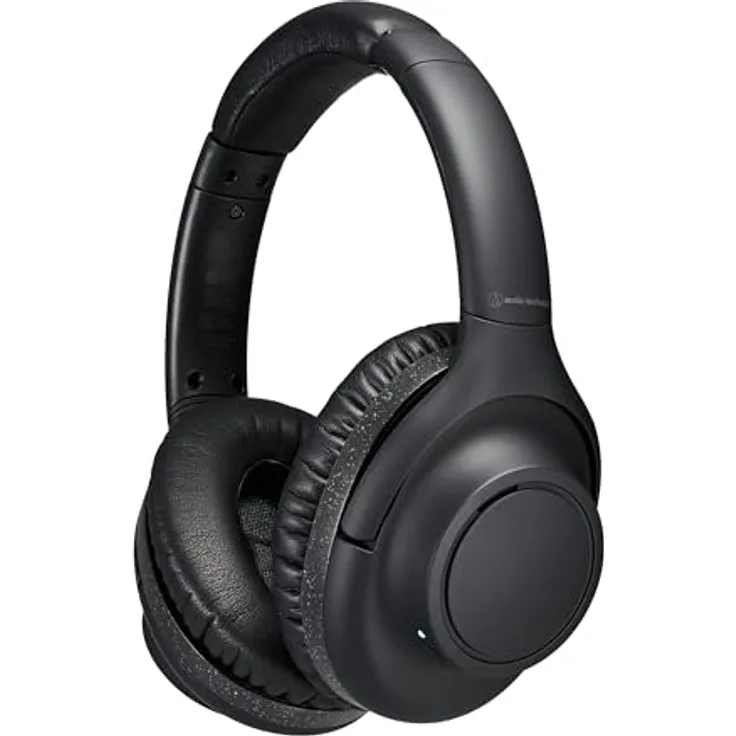 Audio-Technica ATH-S300BTBK Kabelloser Kopfhörer mit Geräuschunterdrückung Schwarz, 90 Stunden Akkulaufzeit, Hybrid-Noise-Cancelling