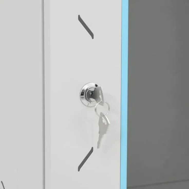 vidaXL 18U Netzwerkschrank, Serverschrank abschließbar mit Rollen, freistehend, 19" IP20, abnehmbare Seitenteile – Bild 4