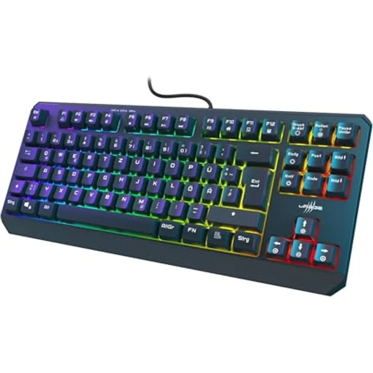 uRage Gaming-Keyboard Exodus 200 TKL, reaktionsschnelle Tastatur mit Anti-Ghosting, RGB-Beleuchtung, Tenkeyless-Format, QWERTZ-Layout, in schwarz – Bild 3