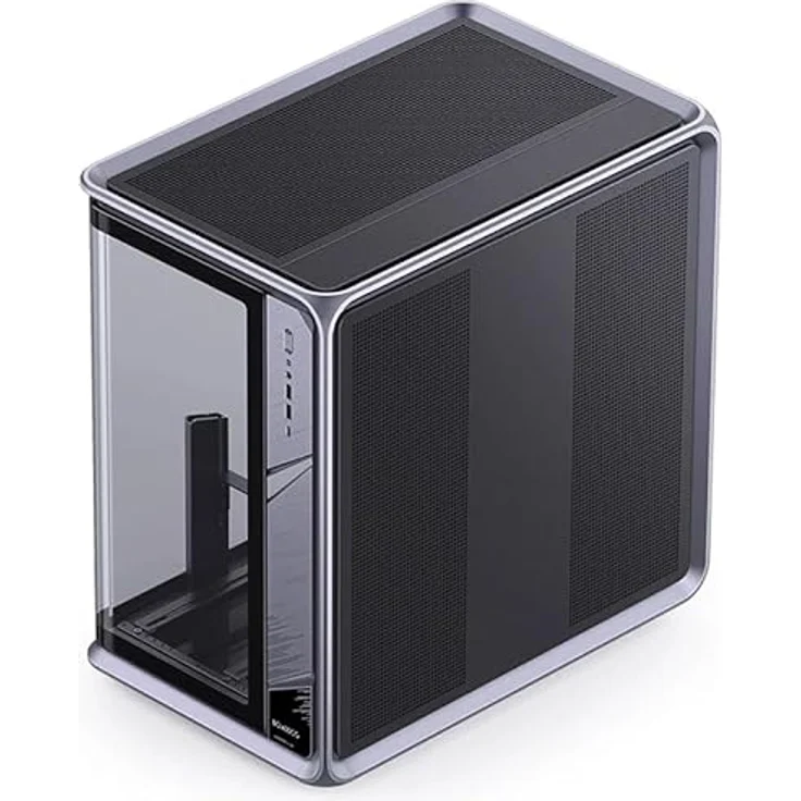 Jonsplus BO400CG PC-Gehäuse, Midi-Tower ATX mit Tempered Glass, Curved Design, gunmetal grey – Bild 3