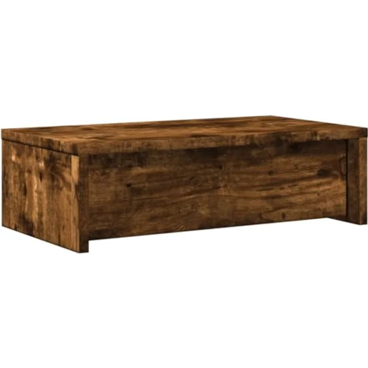 vidaXL Monitorständer mit Schubladen, Räuchereiche, 50x27x15 cm, langlebiger Holzwerkstoff, max. Belastbarkeit 25 kg, pflegeleicht – Bild 7