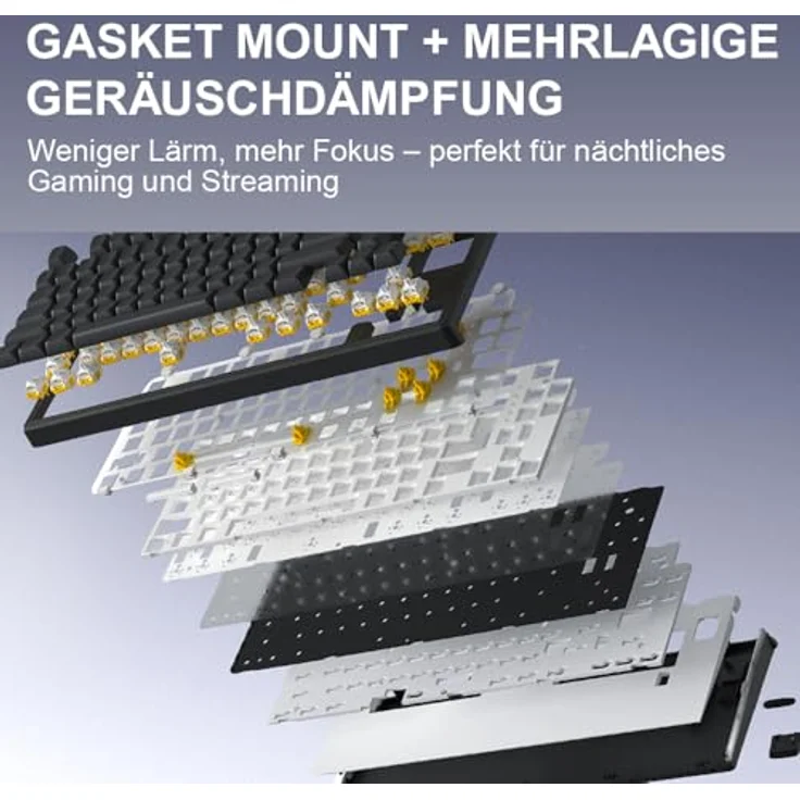HATOR Skyfall 65 MAG ULTIMA 8K, Magnetische Gaming-Tastatur mit Rapid-Trigger, Magnetic Switches, 8000Hz, Wireless/Kabel, Schwarz, EU Layout (QWERTZ, QWERTY, AZERTY) – Bild 3