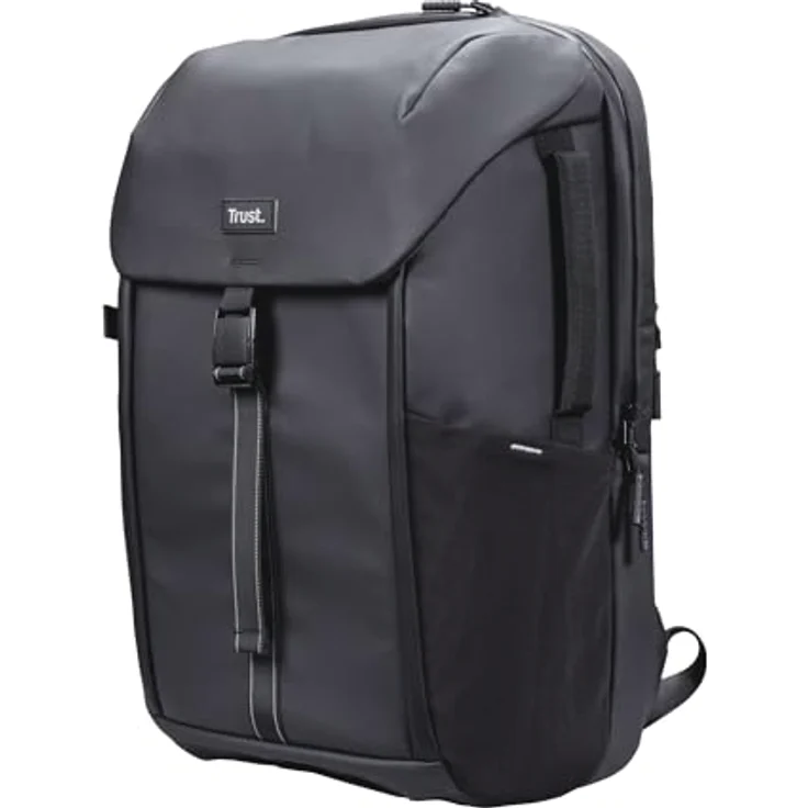 TRUST Jersey Rucksack, wasserdicht für Notebooks bis 17", 25 L Volumen, schwarz – Bild 1