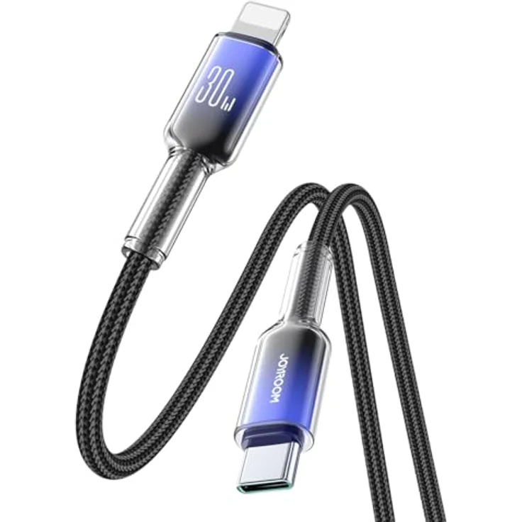 Joyroom S-A42, 30W USB-C auf Lightning Kabel, 1.2m, schwarz, mit Überspannungs- und Überhitzungsschutz – Bild 3