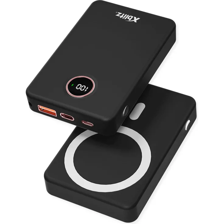 Xblitz POWERBANK MAGBOOST 10.000 mAh, tragbare Powerbank mit 20 W Leistung, Weiss