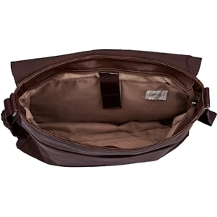 camel active Traces Messenger, Leder Tasche mit 38.5 cm Laptopfach, braun – Bild 3