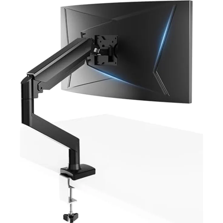 GTPLAYER Monitor Halterung für 13 bis 32 Zoll Bildschirme, Einzelner Monitorarm Ständer mit Höhenverstellung, Neigungen und mehr - VESA 75 & 100 mm