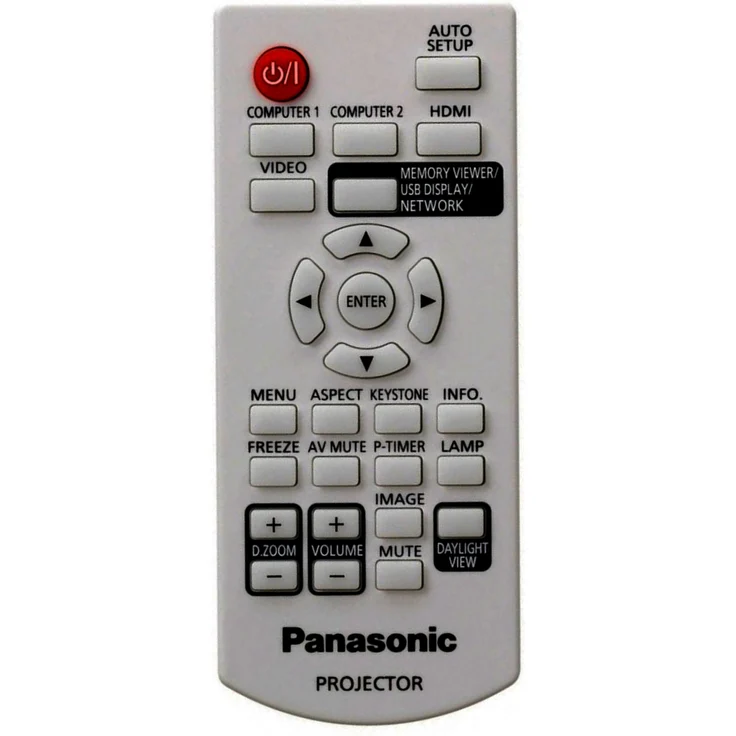 Panasonic Original Fernbedienung N2QAYA000110, N2QAYA000035, PPREM036, N2QAYA000032, N2QAYB000194, H2930094500 für Projektoren, voll kompatibel mit mehreren Modellen