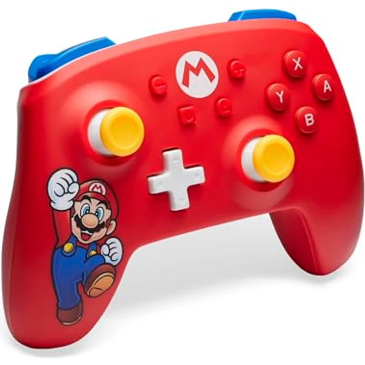 PowerA Kabelloser Controller für Nintendo Switch - Mario-Freude, AA-Batteriebetrieb, ergonomisches Design, offiziell lizenziert – Bild 3