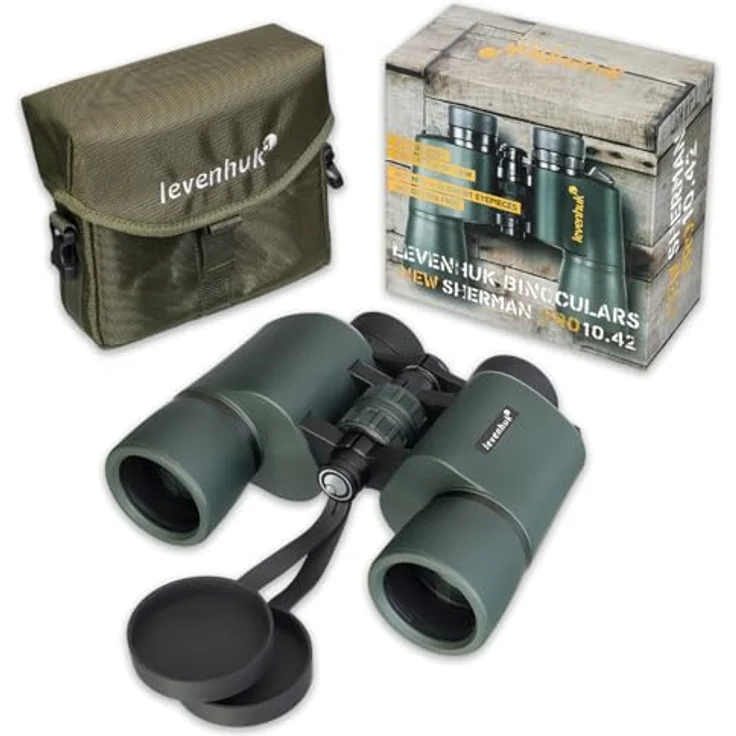 Levenhuk New Sherman PRO 10x42, Outdoor-Fernglas mit BaK4-Optik, wasserdicht nach IP67, gummiert, ideal für Naturbeobachtung und Jagd – Bild 1