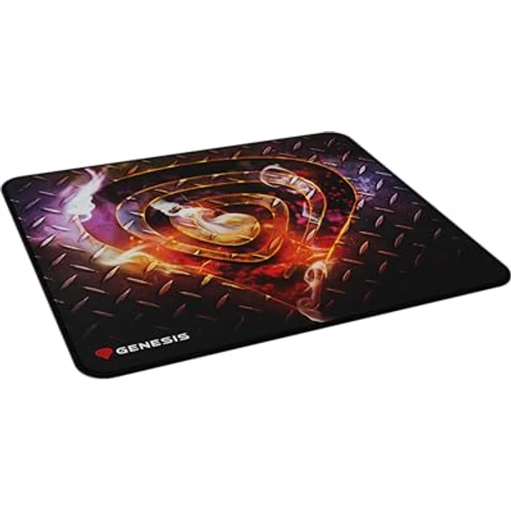 Genesis Carbon 500 M Steel G2 – Gaming Mousepad 450x400mm, präzise Stoffoberfläche, rutschfeste Gummi-Basis, umgenähter Rand, wasserabweisend, Steel-Logo Edition – Bild 2