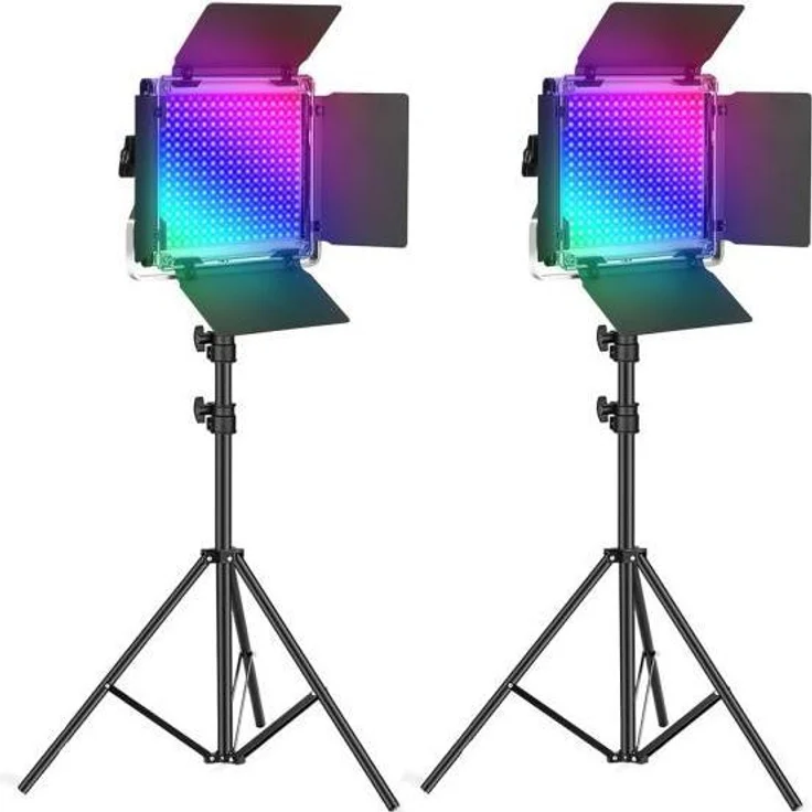 Neewer Dauerlicht 660 PRO II Beleuchtungs-Set, LED Flächenleuchte mit 7000 Lux, Appsteuerung und einstellbarer Farbtemperatur 2700-6500K, inkl. Diffusoren und Tragetasche