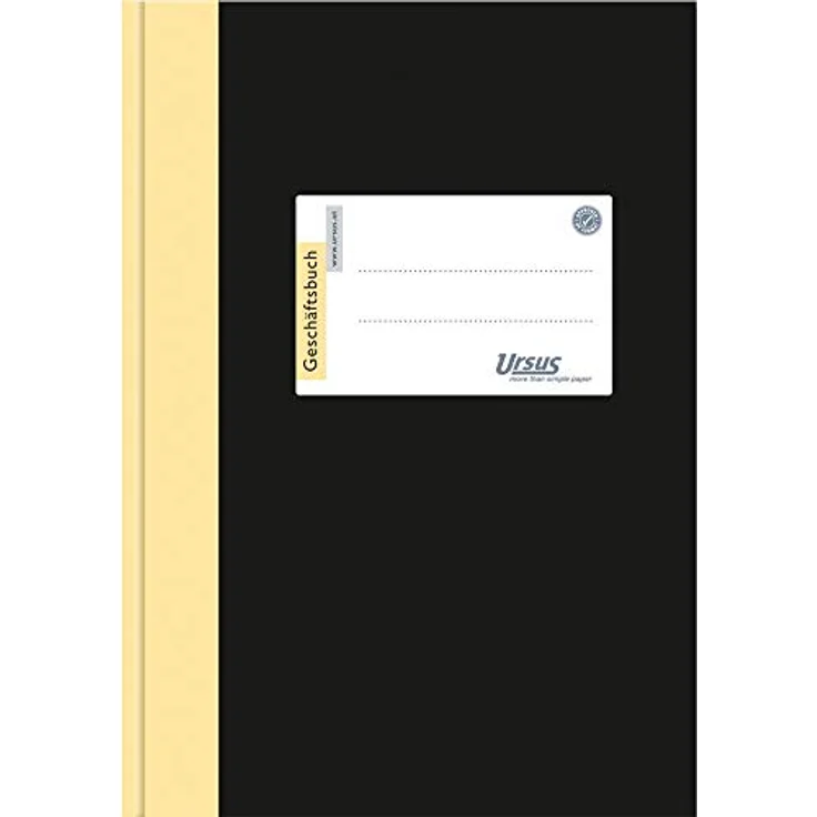 Ursus - Ludwig Bähr Notizbuch A4 mit Halbleineneinband, 144 Blatt, 80g/qm liniert, schwarz – Bild 2
