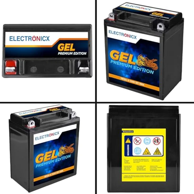 Electronicx GEL-YB12A-A GEL Motorradbatterie 12Ah 12V, wartungsfrei, auslaufsicher, vibrationsfest für Motorrad, Roller, Quad und Jetski – Bild 9