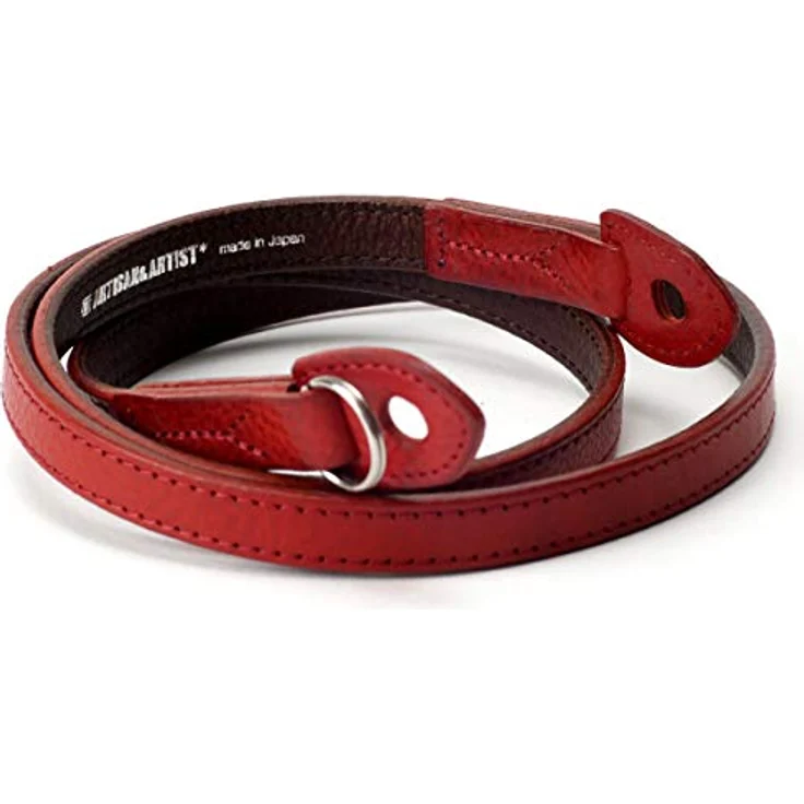 Artisan & Artist ACAM 280 Kameragurt rot, schmaler Leder-Gurt für Leica M Kameras – Bild 1