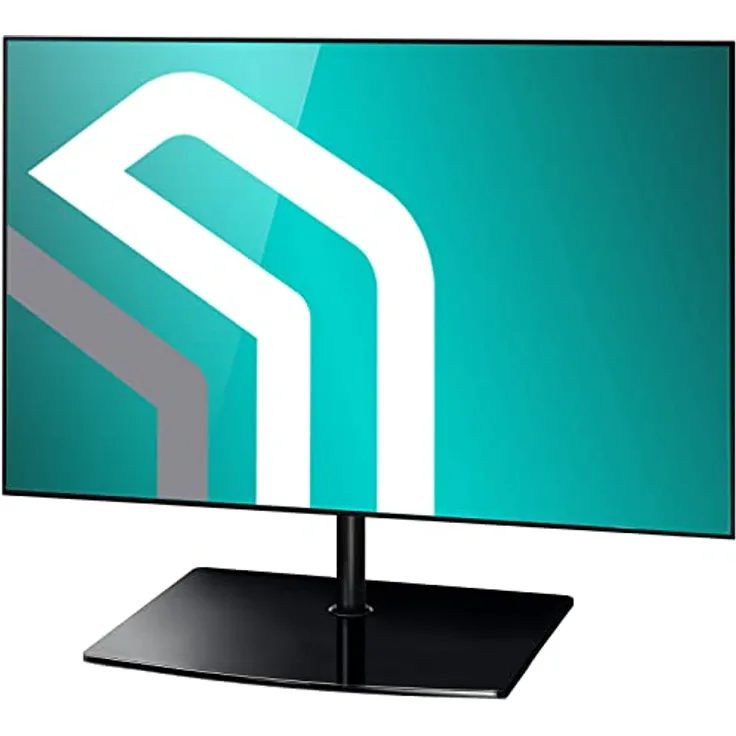 ONKRON Designed to Support [PT3] TV Ständer schwenkbar, höhenverstellbar für 32-75 Zoll Flach&Curved Bildschirme, Tischständer, bis zu 40 kg, VESA 400x400, Schwarz, PT3-B