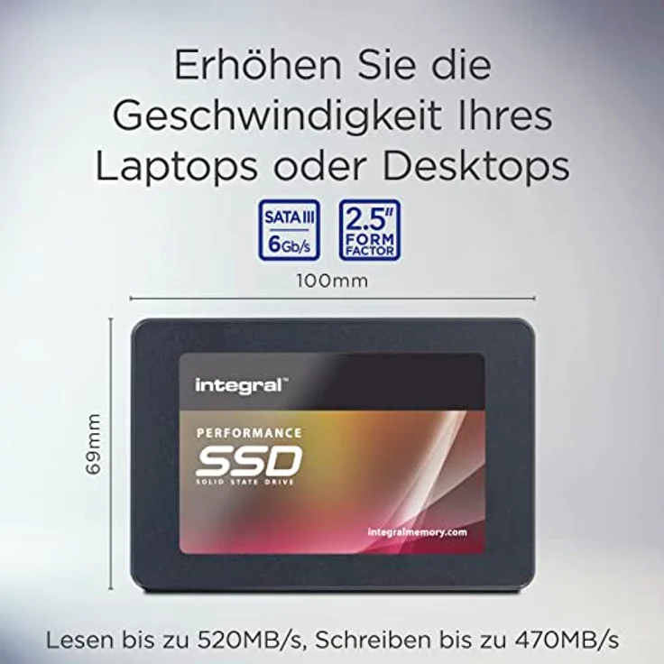 Integral V Series 2 1TB SSD SATA III 2.5 Internal SSD, bis zu 520MB/S Lesen 470MB/S Schreiben – Bild 3