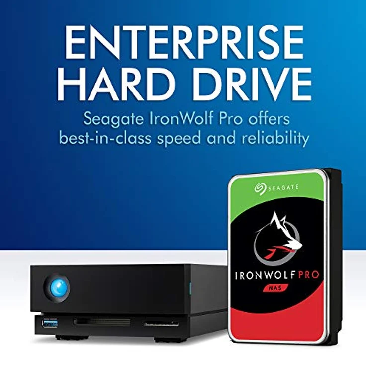 LaCie 1big Dock Thunderbolt 3 24TB Externe Festplatte - Speicher & Docking-Station mit Thunderbolt™ 4 & USB4, Seagate IronWolf Pro HDD, SD/CF-Kartensteckplätze, USB 3.0-Hub, DisplayPort 1.4, Adobe Creative Cloud 1-Monatsmitgliedschaft – Bild 4