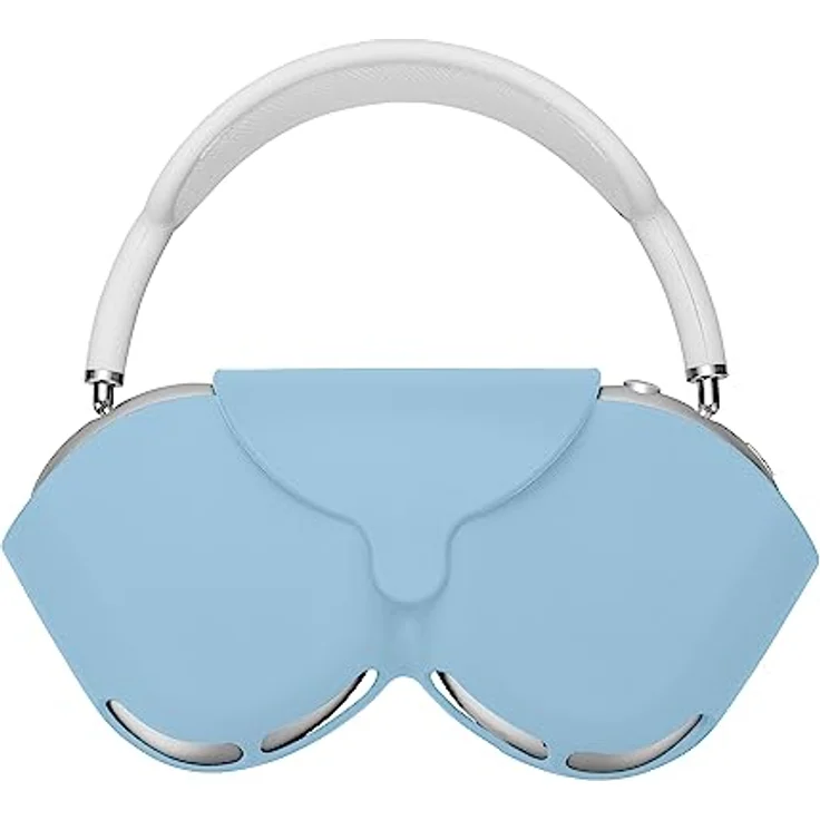 kwmobile Hülle kompatibel mit Apple Airpods Max Case - Silikon Schutztasche in Hellblau – Bild 1