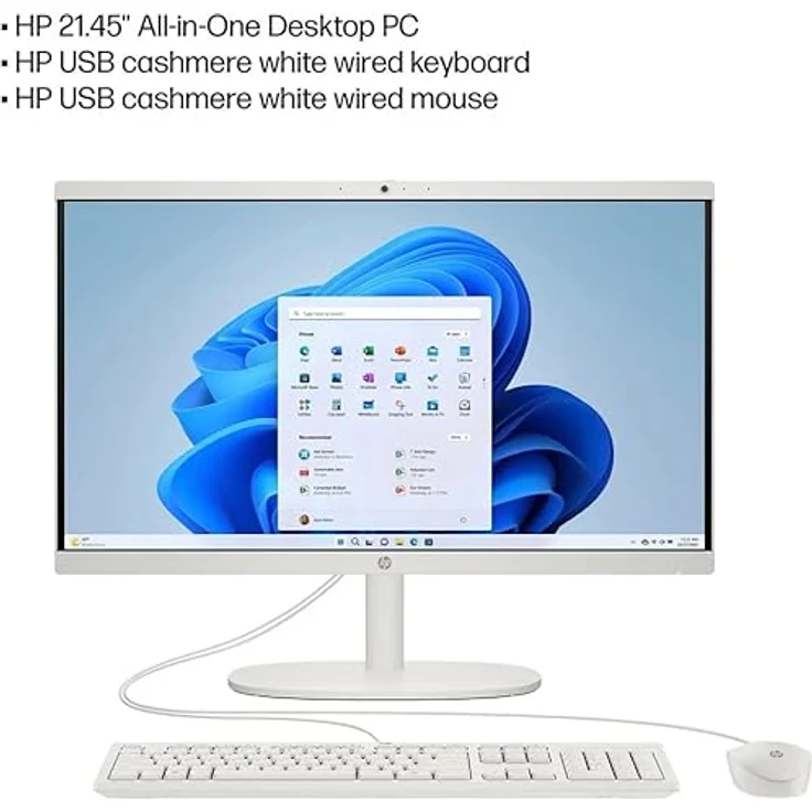 HP All-in-One Desktop Computer Pro, 54,6 cm FHD Anti-Glare Display, Intel Celeron J4025, 16GB RAM, 512GB SSD, Windows 11 Pro, mit Zubehör – Bild 2