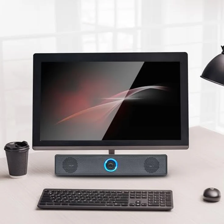 Defender Z2, 2.0 Soundbar Lautsprecher mit 6W Stereo-Sound, LED-Lautstärkeregler, 3,5mm AUX, USB-Stromversorgung – Plug & Play für PC, Laptop & Monitor – Bild 4