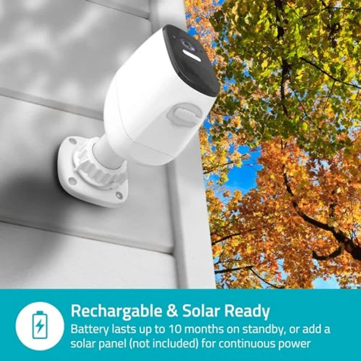 Nedis SmartLife Außenkamera - Wi-Fi - Spotlight - 4MP Quad HD 1440p / 2560x1440 - IP66 - Batterie-Lebensdauer: 10 Monate - 5 V DC – Bild 5