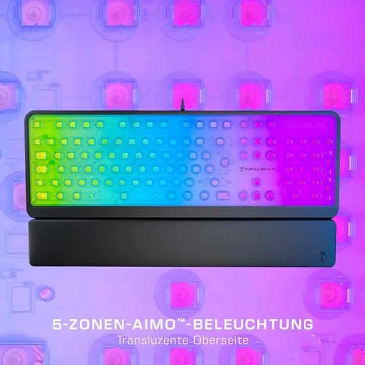 Turtle Beach Magma - Membrane RGB Gaming Keyboard mit Advanced Anti-Ghosting und Easy-Shift Technologie, RGB-Beleuchtung, abnehmbare Handballenauflage – Bild 5