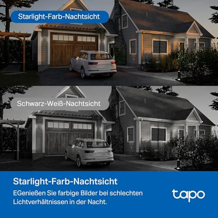 Tapo C530WS 360° Überwachungskamera Außen, 3K 5MP, Starlight Farbe Nachtsicht, KI-Erkennung, Bewegungsverfolgung, WLAN/Ethernet, microSD bis 512 GB – Bild 5