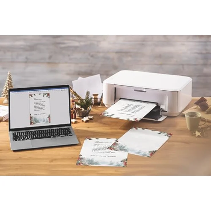 SIGEL Weihnachtsbriefpapier Scandinavian Snow, DIN A4, 90 g/qm, 100 Blatt, FSC-zertifiziert – Bild 2